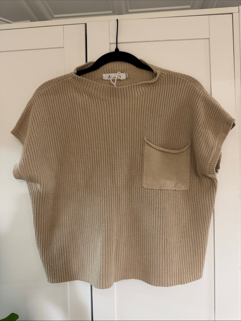 A New Day Women's Crewneck Pocket Sweater - Cream